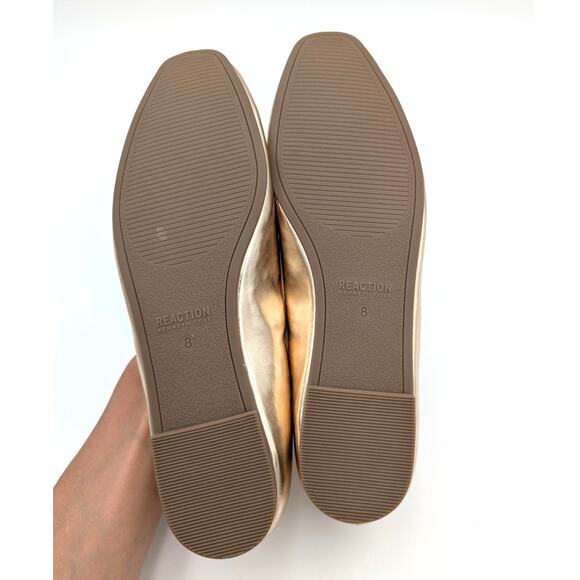 Kenneth Cole Reaction Copy Tap Ballet Flat Women's Gold Size US8 EU39 - Picture 8 of 12
